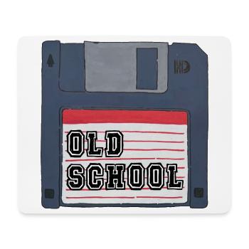 Old school Diskette Retro Vintage 80er 90er Kids - Mousepad (Querformat) - Weiß - Vorne