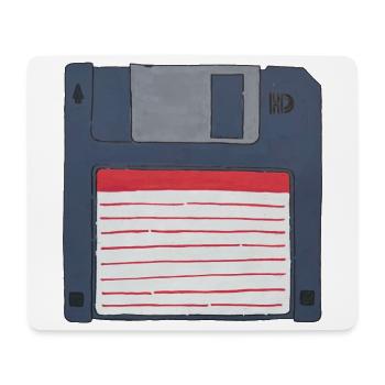Diskette Retro Vintage Old school 80er 90er - Mousepad (Querformat) - Weiß - Vorne