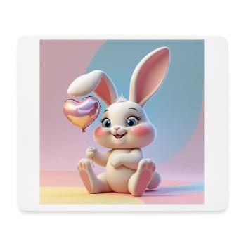 Zinzinuo – süßer Hase für alle - Mousepad (Querformat) - Weiß - Vorne
