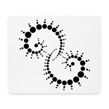 Stilisiertes Fossil im Ammonit-Stil - Mousepad (Querformat) - Weiß - Vorne