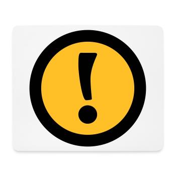 Achtung | Attention - Tapis de souris (format paysage) - blanc - Devant