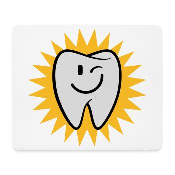 Dent heureux - Tapis de souris (format paysage) - blanc - Devant