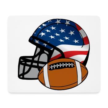 Flaggen-Helm Football Patriotisch - Mousepad (Querformat) - Weiß - Vorne