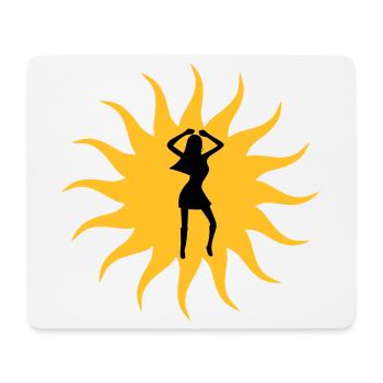 Danse du soleil fille - Tapis de souris (format paysage) - blanc - Devant