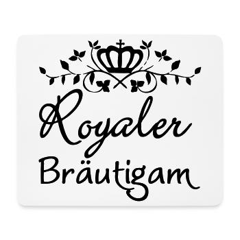 Royaler Bräutigam Geschenk - Mousepad (Querformat) - Weiß - Vorne