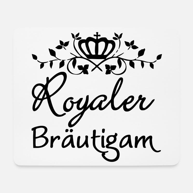 Royaler Bräutigam Geschenk - Mousepad (Querformat) - Weiß