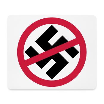 Gegen Nazis - Mousepad (Querformat) - Weiß - Vorne
