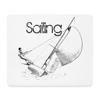 sailing - Tapis de souris (format paysage) - blanc - Devant