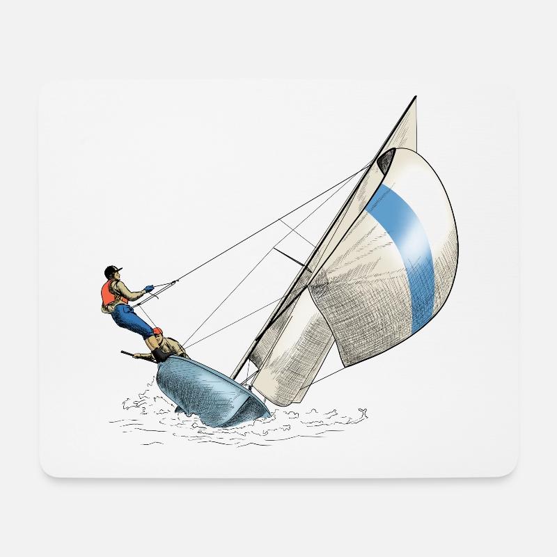 Segelsport - Mousepad (Querformat) - Weiß