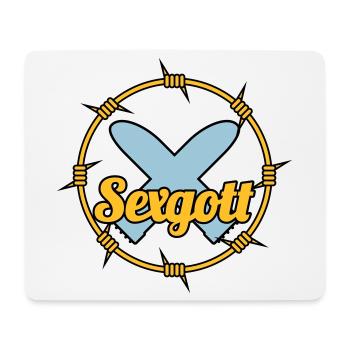 Sexgott | Dildo | Cock - Tapis de souris (format paysage) - blanc - Devant