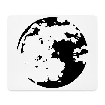Mond Stencil - Mousepad (Querformat) - Weiß - Vorne