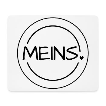Meins mit Herz Stempel - Mousepad (Querformat) - Weiß - Vorne