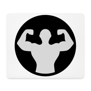 Bodybuilding Muskelprotz 05 2farbig - Mousepad (Querformat) - Weiß - Vorne