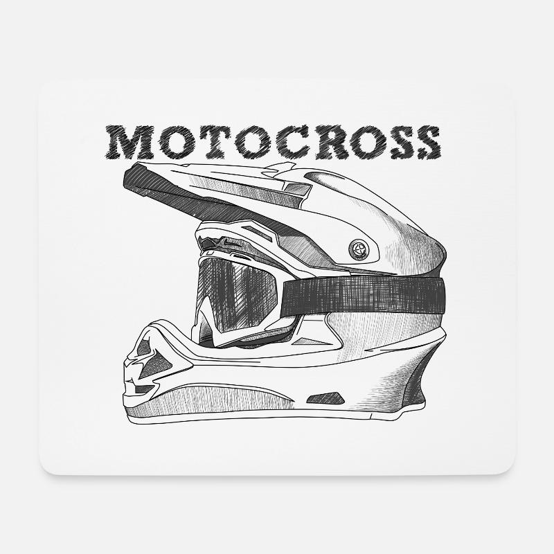 Motocross - Mousepad (Querformat) - Weiß
