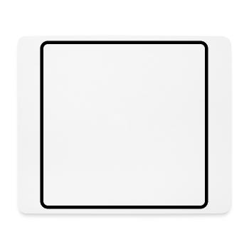 abgerundetes Rechteck - Mousepad (Querformat) - Weiß - Vorne