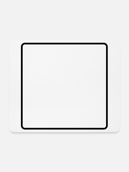 abgerundetes Rechteck - Mousepad (Querformat) - Weiß