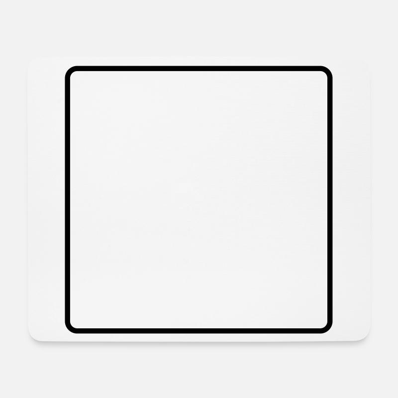 abgerundetes Rechteck - Mousepad (Querformat) - Weiß