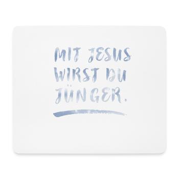 jesus jünger beten kirchentag kirche christus evan - Mousepad (Querformat) - Weiß - Vorne