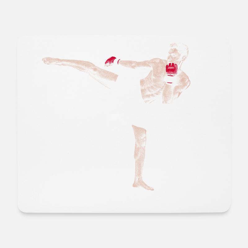 Kickboxer - Mousepad (Querformat) - Weiß