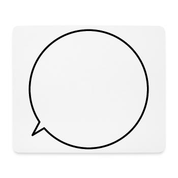 Sprechblase Wunschtext individualisierbar - Mousepad (Querformat) - Weiß - Vorne