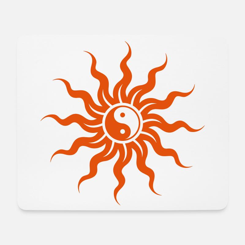 Yin Yang Sonne - Mousepad (Querformat) - Weiß