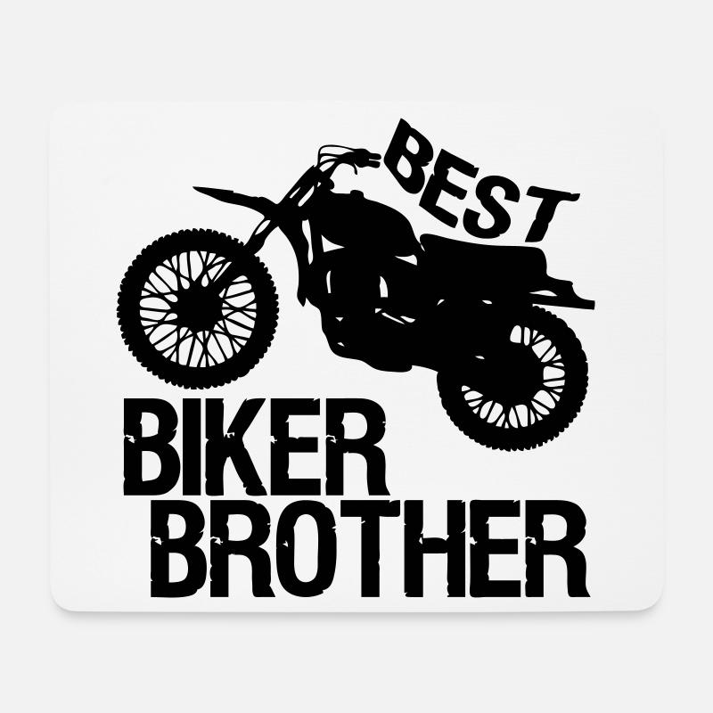 Biker Brother Motorrad Motorradfahrer Geschenk - Mousepad (Querformat) - Weiß