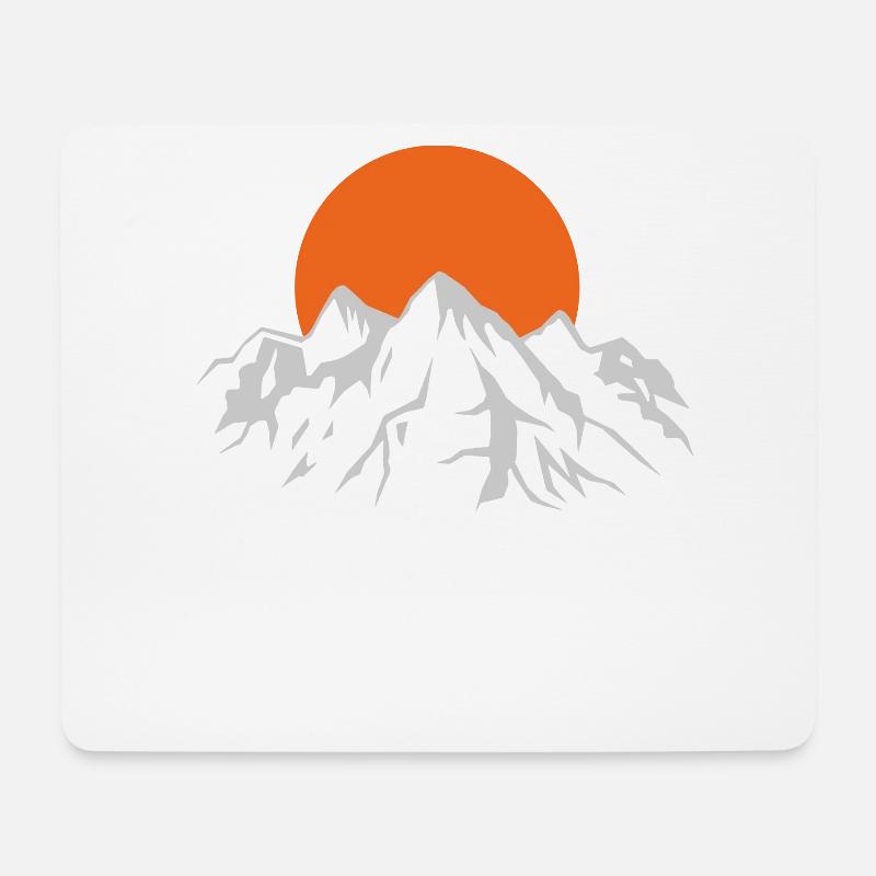 Berge - Mousepad (Querformat) - Weiß