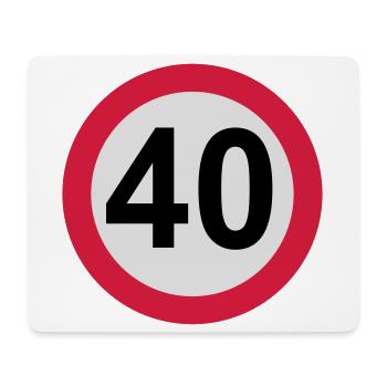 40 Geburtstag - Mousepad (Querformat) - Weiß - Vorne