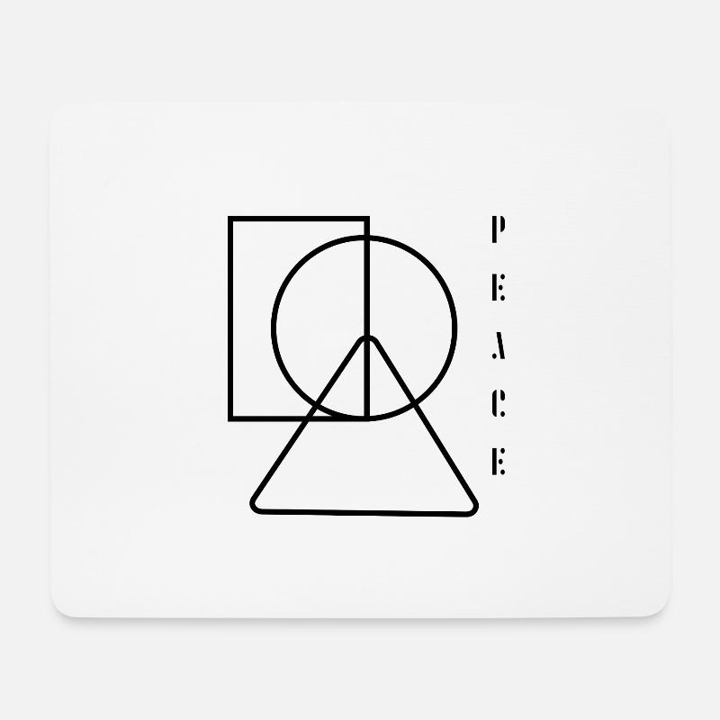 peace, Frieden, Friedensbewegung - Mousepad (Querformat) - Weiß