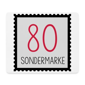 runder Geburtstag 80. Geburtstag Geschenk - Mousepad (Querformat) - Weiß - Vorne