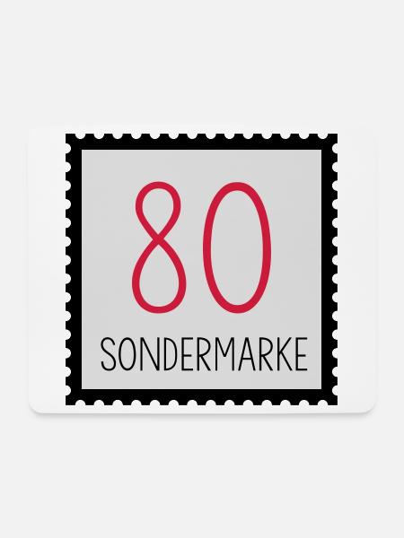 runder Geburtstag 80. Geburtstag Geschenk - Mousepad (Querformat) - Weiß