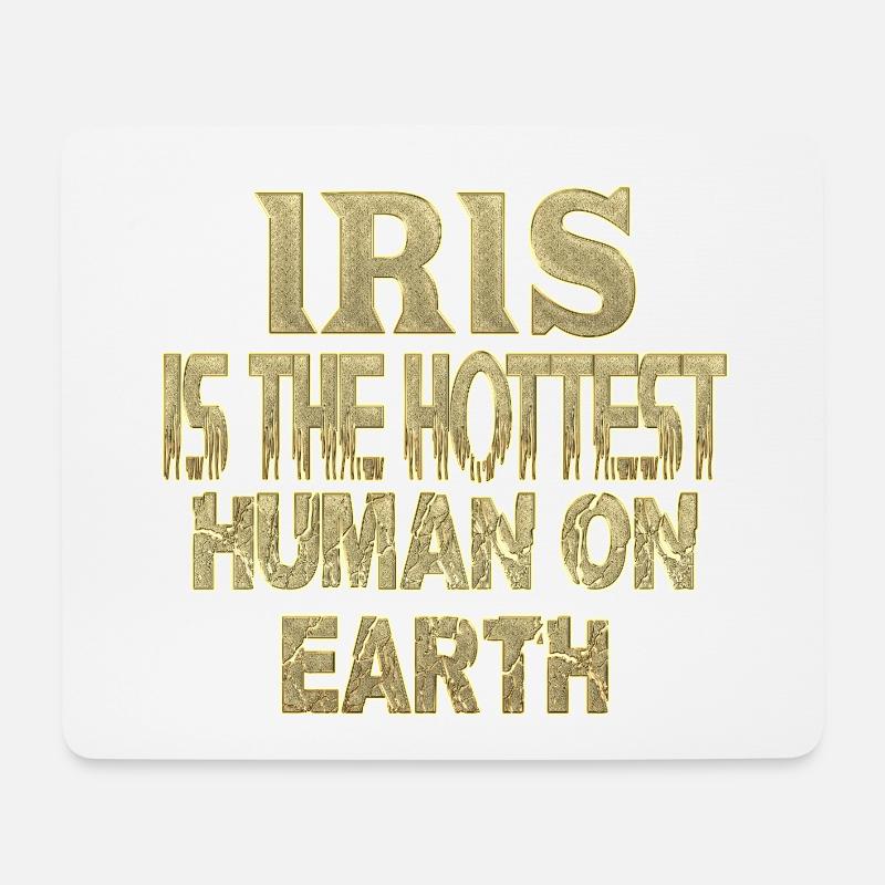 Iris - Mousepad (Querformat) - Weiß