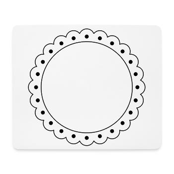 bord arrondi du contour de la vague - Tapis de souris (format paysage) - blanc - Devant