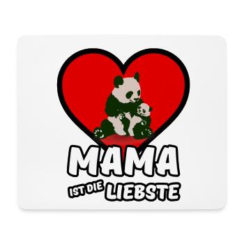 Mama ist die Liebste - Mutter, Muttertag, Geschenk - Mousepad (Querformat) - Weiß - Vorne