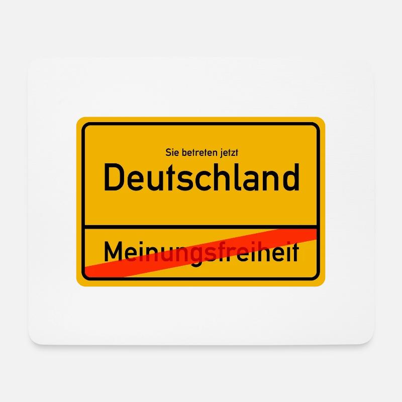 Meinungsfreiheit - Mousepad (Querformat) - Weiß