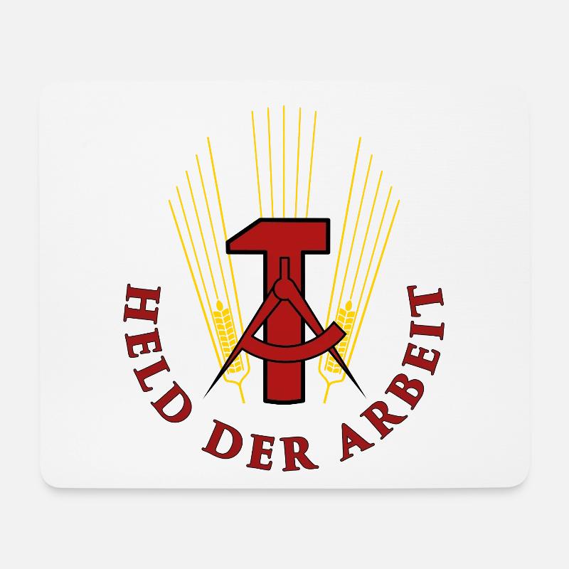 Held der Arbeit - Mousepad (Querformat) - Weiß