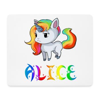 Unicorn Alice - Mouse Pad (horizontal) - white - Front