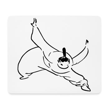 kung fu - Mousepad (Querformat) - Weiß - Vorne