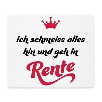 Ruhestand - Mousepad (Querformat) - Weiß - Vorne