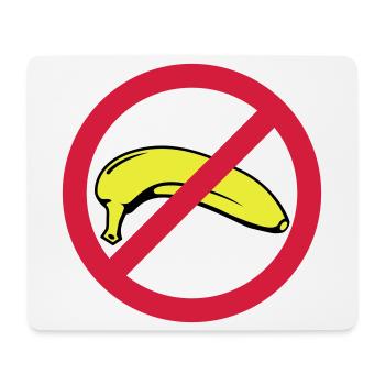 Banane verboten - Mousepad (Querformat) - Weiß - Vorne