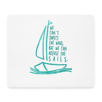 Segeln, Wasser, Meer - Mousepad (Querformat) - Weiß - Vorne
