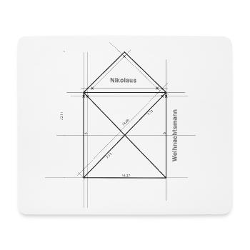 Haus vom Nikolaus - Mousepad (Querformat) - Weiß - Vorne