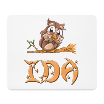 Eule Ida - Mousepad (Querformat) - Weiß - Vorne