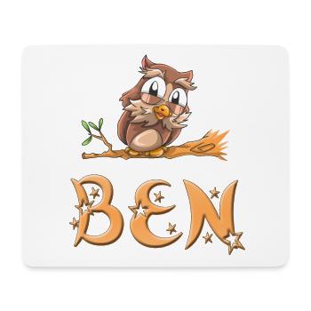 Owl Ben - Mouse Pad (horizontal) - white - Front