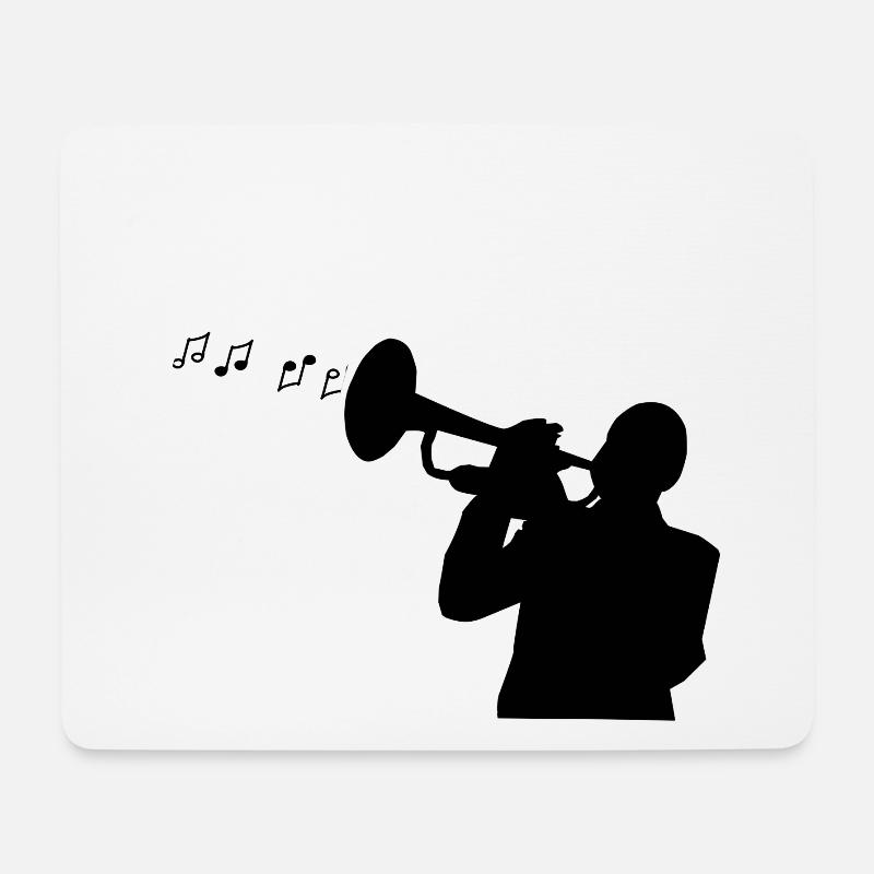 musique jazz - Tapis de souris (format paysage) - blanc