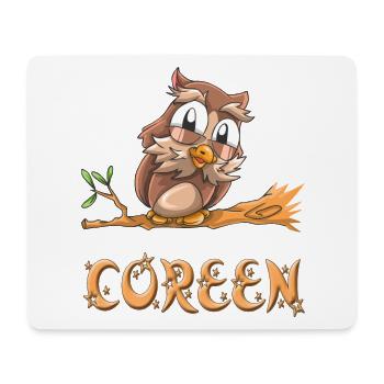 Eule Coreen - Tapis de souris (format paysage) - blanc - Devant