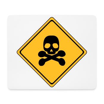 Gefahren-Warnschild # - Mousepad (Querformat) - Weiß - Vorne