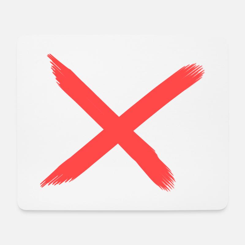 X - Mousepad (Querformat) - Weiß