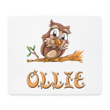 Owl Ollie - Tapis de souris (format paysage) - blanc - Devant