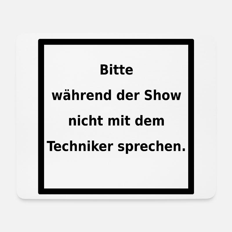 Warnhinweis: Techniker. (black) - Mousepad (Querformat) - Weiß